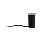 Petit spot encastré carré en acier inoxydable avec câble noir pour éclairage intérieur