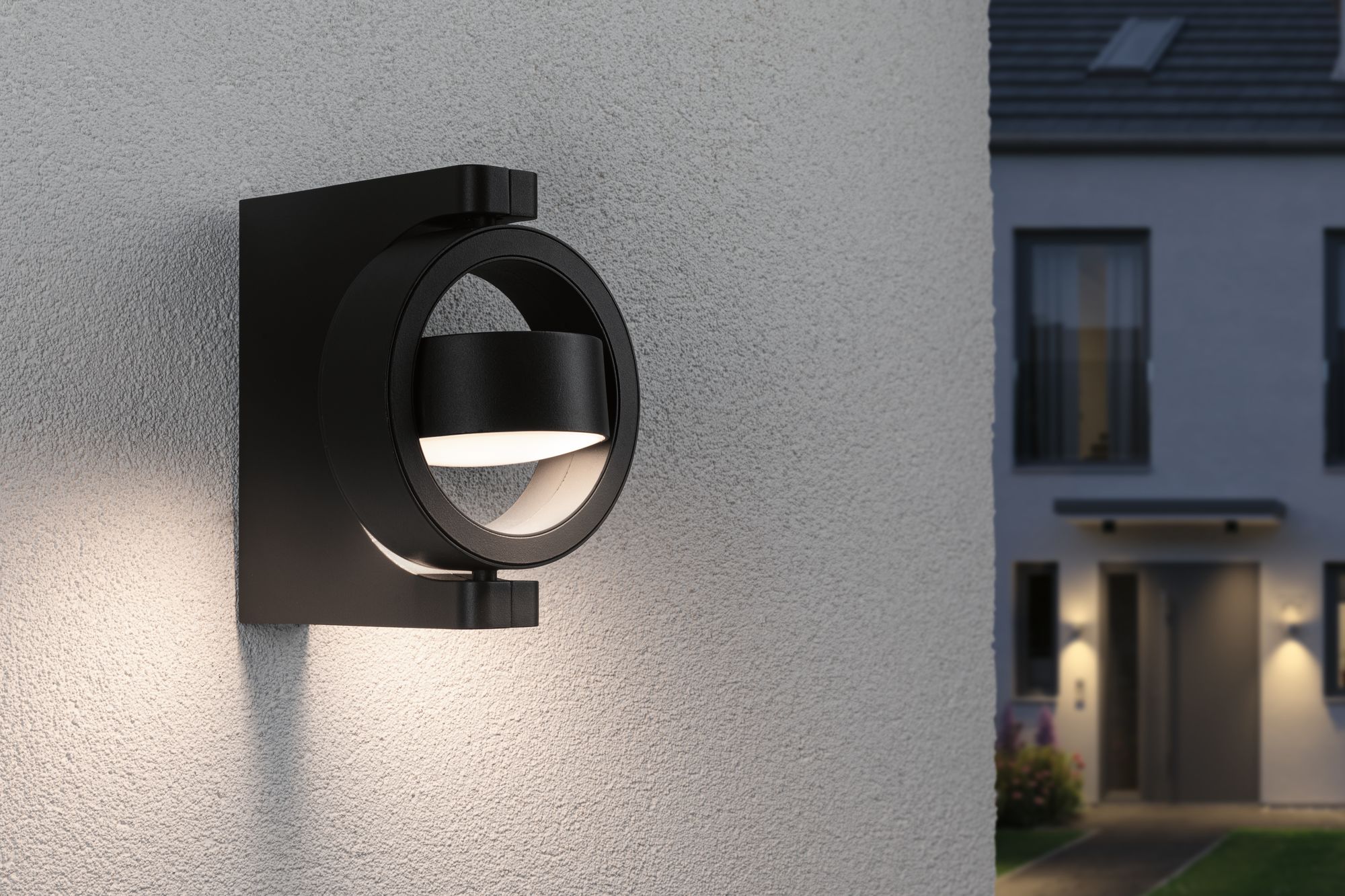 LED Exterior wall luminaire Swivea IP44 183x206mm 3000K 8W 440lm 230V Anthracite Aluminium