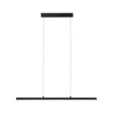 Black metal LED pendant light with slim design for modern interior lighting
