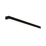 Slim black LED light with white plastic diffuser for modern indoor lighting solutions