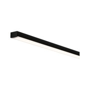 Slank sort LED-lys med hvid plast diffuser til moderne indendørs belysning