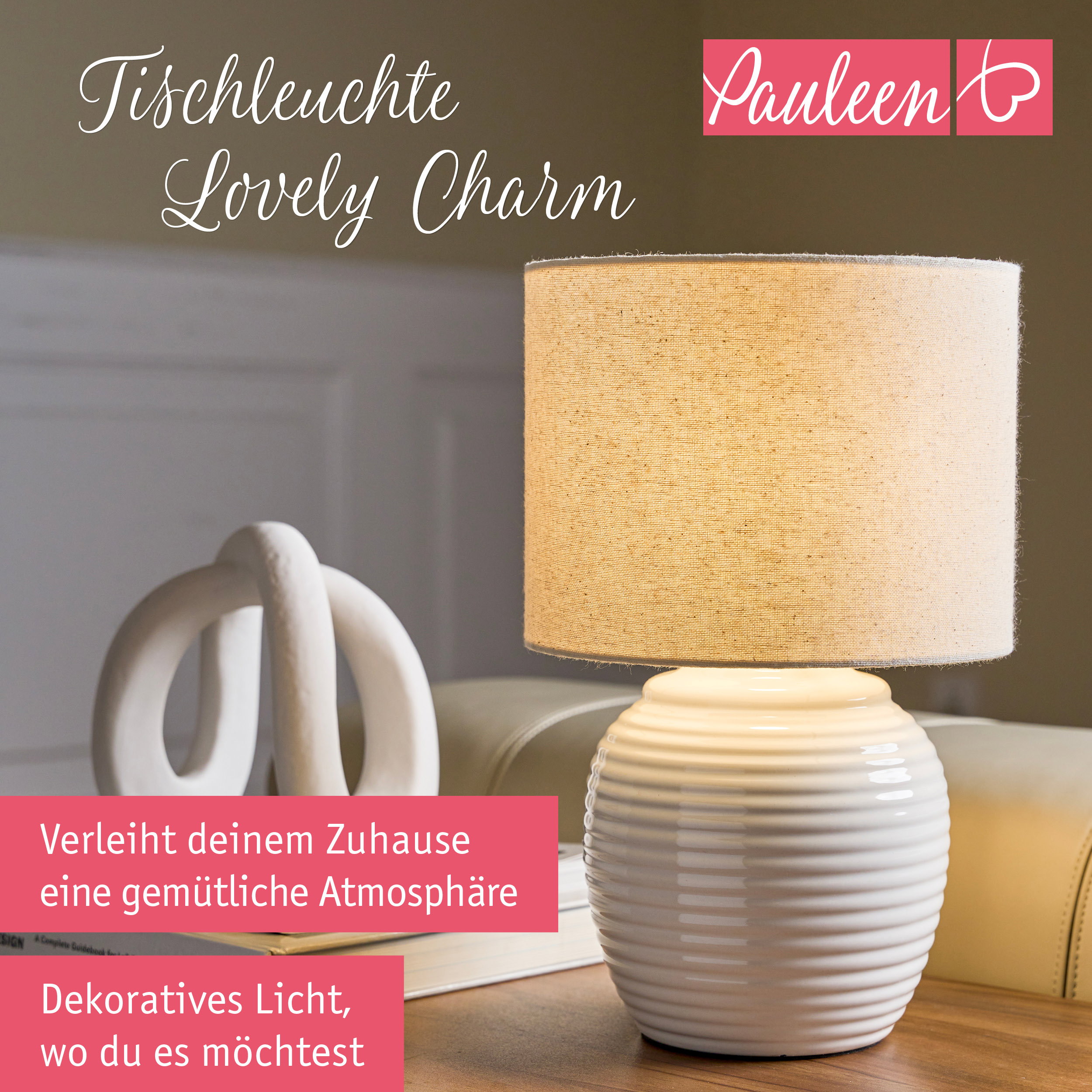 Paulmann Pauleen Tischleuchte Lovely Charm E14 max. 20W Beige/Creme