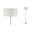 Floor luminaire Tessa E27 max. 60W Cream/Brushed iron Metal/Fabric Floor lamp with white fabric shade and brushed metal base for modern living room lighting
