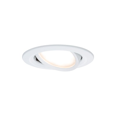 White LED recessed spotlight made of plastic with adjustable head for flexible lighting solutions