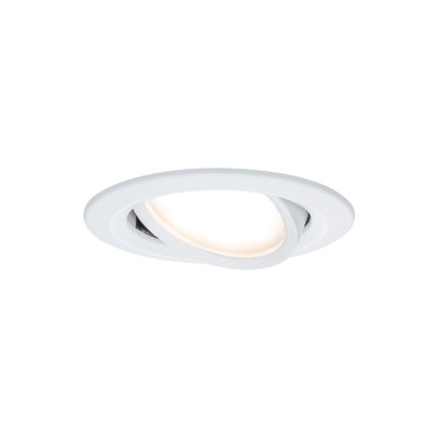 Spot encastré LED blanc en plastique avec tête orientable pour un éclairage flexible