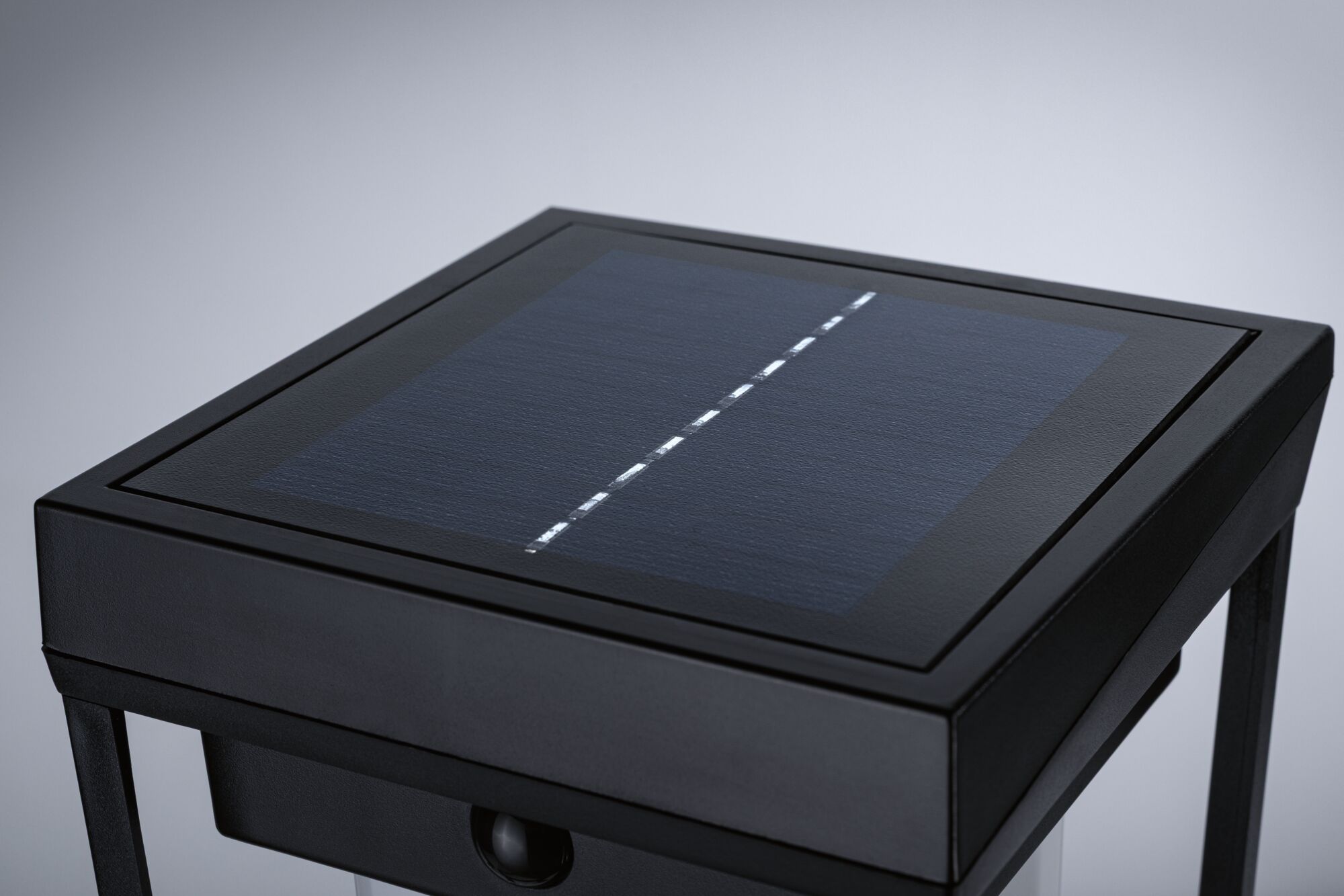 Solar LED zemní kolík Ferrara IP44 3000K 400lm Černá 121x690mm