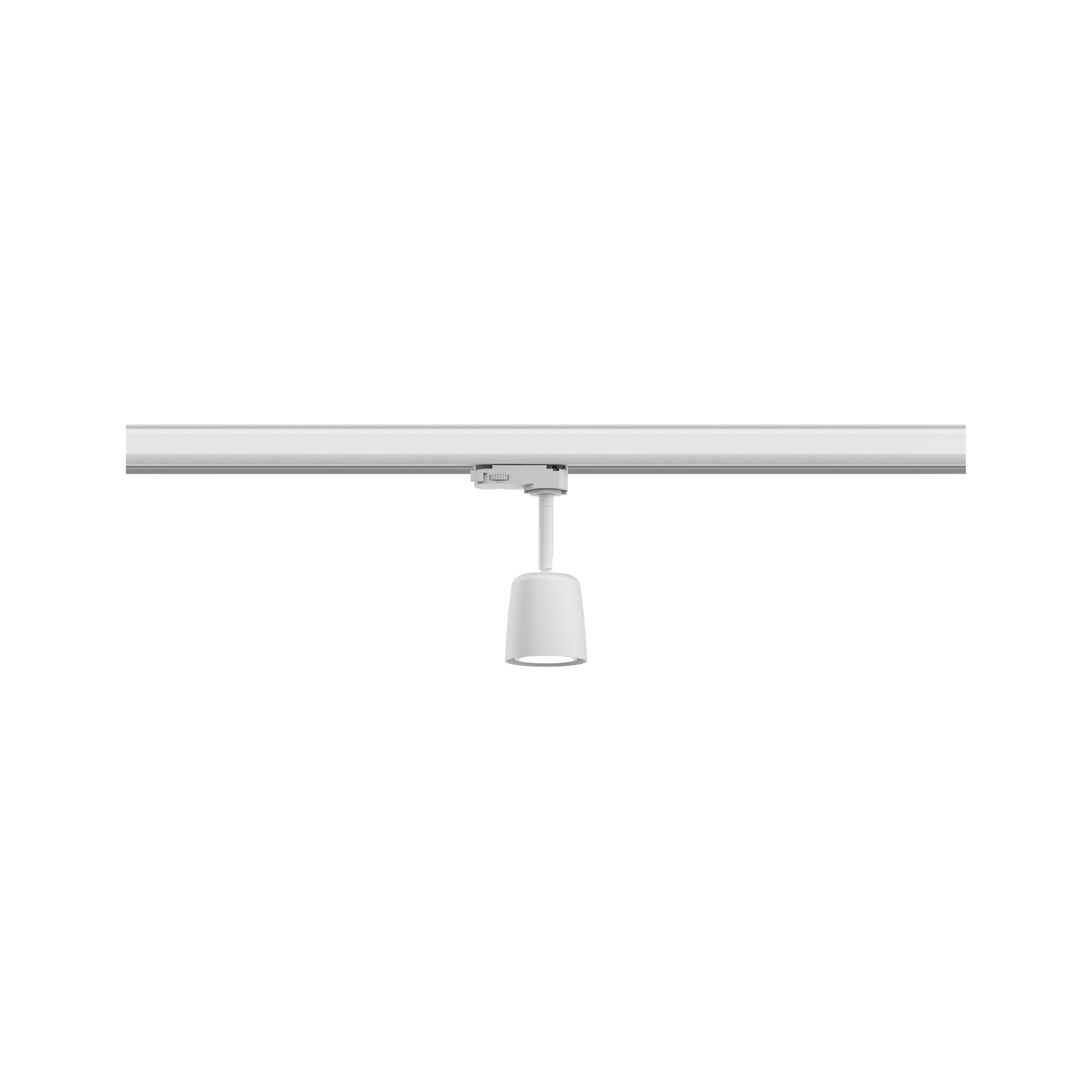 Spot LED blanc en métal sur rail pour un éclairage flexible des pièces