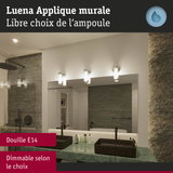 Applique murale Luena moderne en métal chromé et verre, dimmable, idéale pour salle de bain
