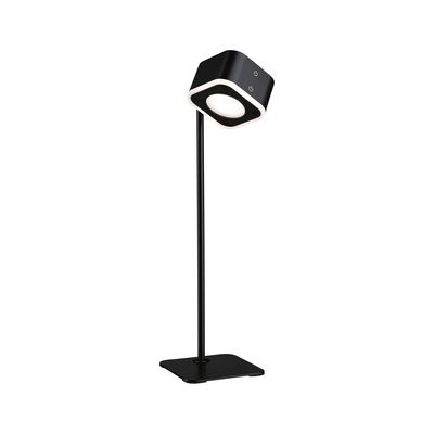 Lampadaire LED noir moderne avec tête carrée et interrupteur tactile pour espaces de vie