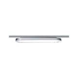 Slim silver aluminum LED ceiling light with white diffuser for modern room lighting