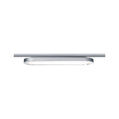 Slim silver aluminum LED ceiling light with white diffuser for modern room lighting
