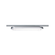 Slim silver aluminum LED ceiling light with white diffuser for modern room lighting