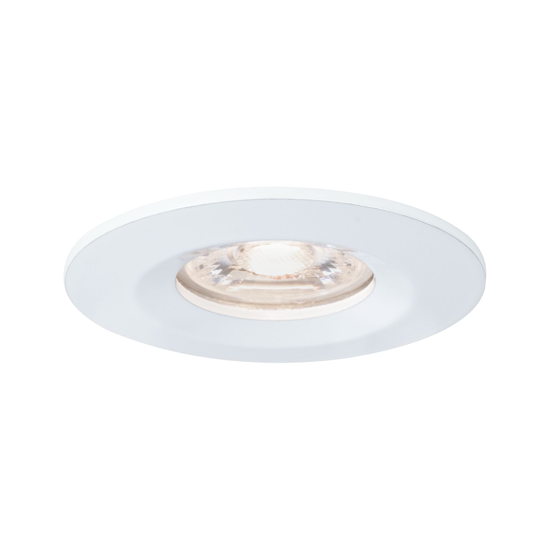 Spot encastré LED rond blanc avec lentille claire pour un éclairage intérieur économe en énergie