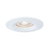 Round white LED recessed spotlight with clear lens for energy-efficient room lighting