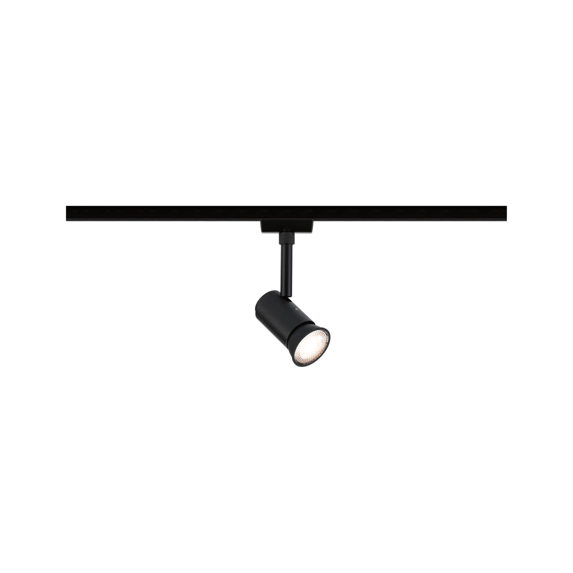 URail Reflektor torowy Runa Pojedynczy spot GU10 max. 10W ściemnialny 230V Czarny matowy Black metal LED spotlight on track system, dimmable indoor spot lighting for rooms