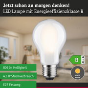 Weiße LED-Lampe mit warmweißem Licht und dreistufiger Dimmfunktion für hohe Energieeffizienz