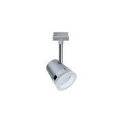 Moderner LED-Strahler in mattem Silber mit verstellbarem Kopf für flexible Beleuchtung