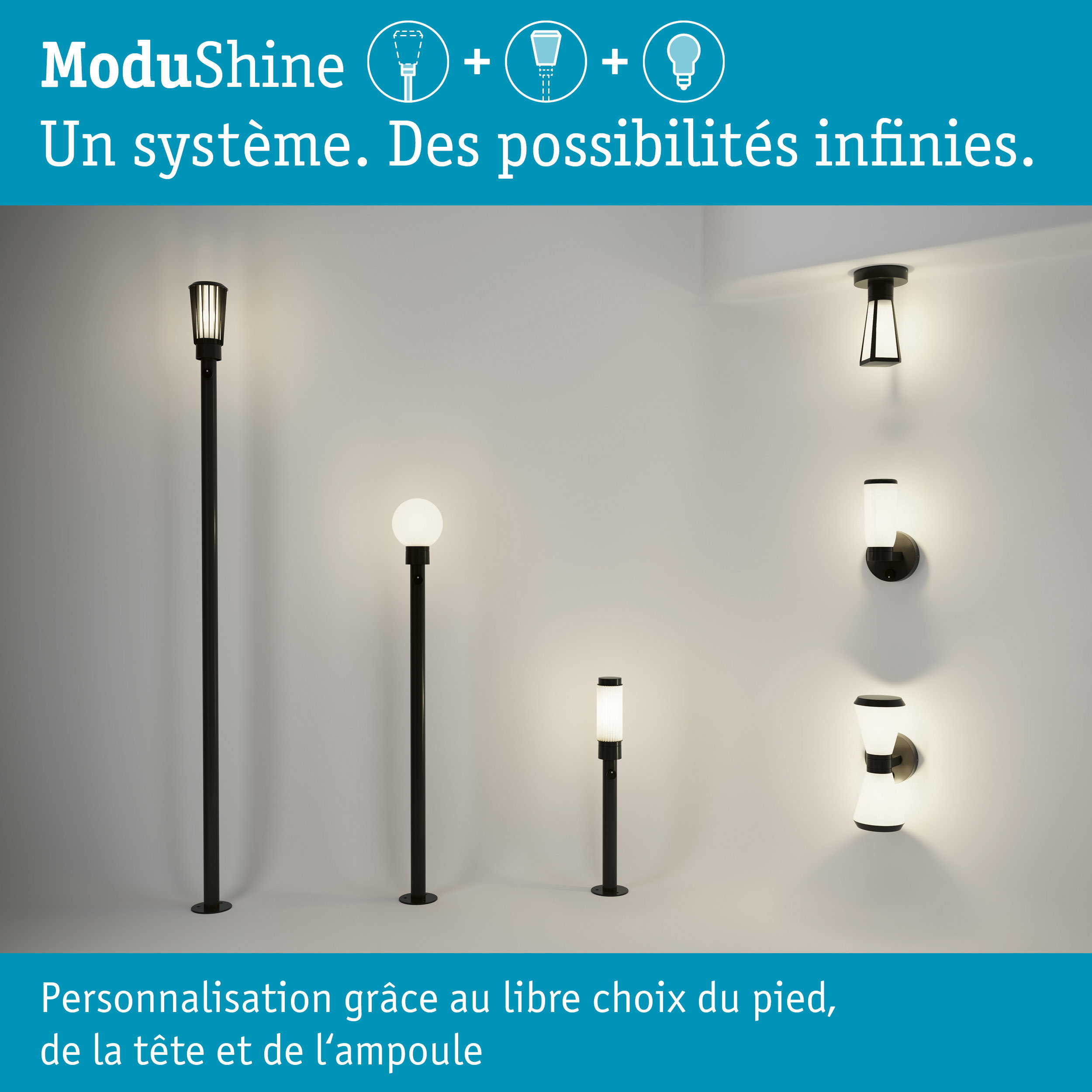 ModuShine Borne Piquet à planter IP44 290mm Anthracite