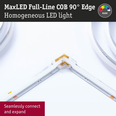 MaxLED Full-Line COB 90° Edge LED light with homogeneous RGBW illumination and seamless connection