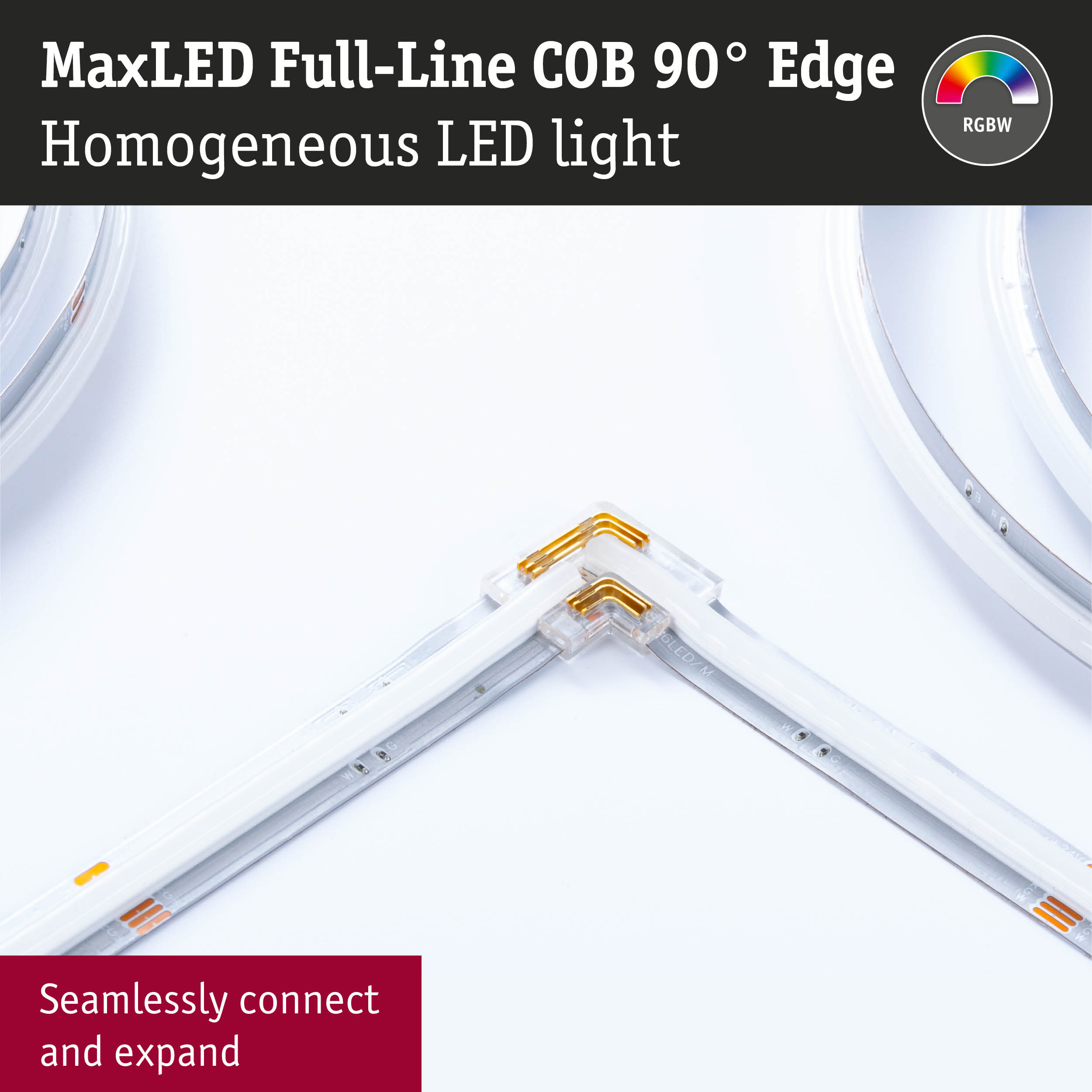 MaxLED Full-Line COB 90° Edge homogeneous RGBW LED light for seamless connection and expansion