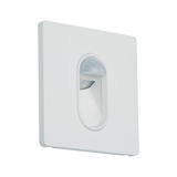 White square plastic motion sensor for indoor use with dome sensor lens