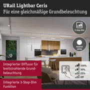 URail Lightbar Ceris weiße Deckenleuchte mit 3-Stufen-Dim-Funktion für gleichmäßige Grundbeleuchtung