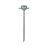 Edelstahl-Gartenleuchte mit Glasplatte in Silber für Außenbeleuchtung und Wegbeleuchtung
