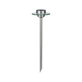 Edelstahl-Gartenleuchte mit Glasplatte in Silber für Außenbeleuchtung und Wegbeleuchtung