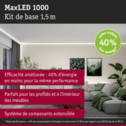 MaxLED 1000 bande LED 1,5 m blanche pour éclairage intérieur économe en énergie
