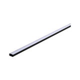 Slim black LED under-cabinet light with white diffuser for modern kitchen lighting
