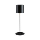 Lampadaire noir en métal avec abat-jour rond et base stable pour espaces de vie modernes