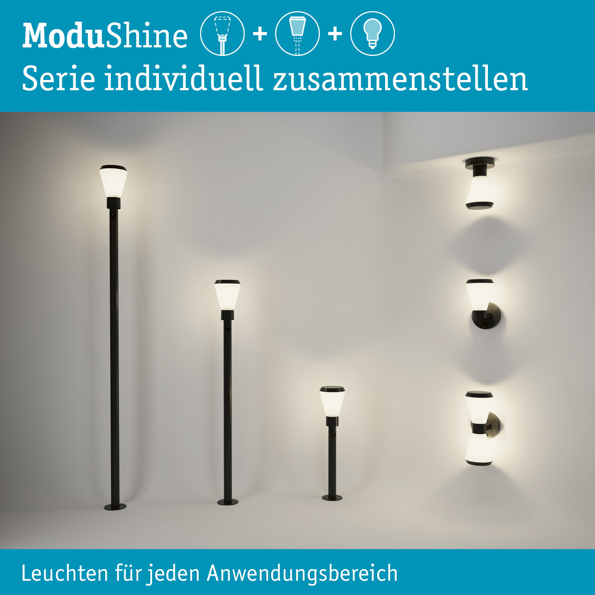 Set ModuShine Poller Varino Klein mit Sensor Anthrazit