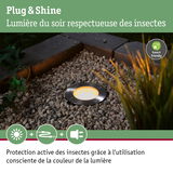 Spot encastré au sol avec lumière blanc chaud respectueuse des insectes pour éclairage extérieur
