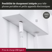 Prise murale USB-C blanche avec chargement intégré pour petits appareils électroniques