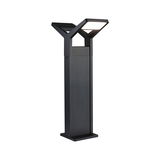 Modern black metal LED path light with square head for outdoor garden lighting