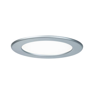 Panneau LED encastré rond avec cadre en aluminium argenté et diffuseur blanc pour éclairage économique