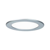 Rundes LED-Einbaupanel mit silbernem Aluminiumrahmen und weißem Diffusor für energiesparende Beleuchtung