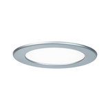 Panneau LED encastré rond avec cadre en aluminium argenté et diffuseur blanc pour éclairage économique