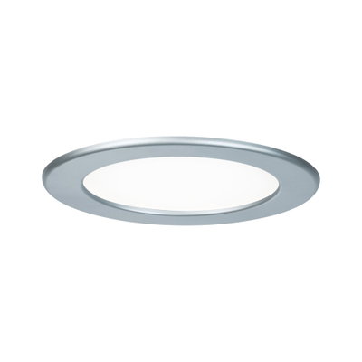 Panneau LED encastré rond avec cadre en aluminium argenté et diffuseur blanc pour éclairage économique