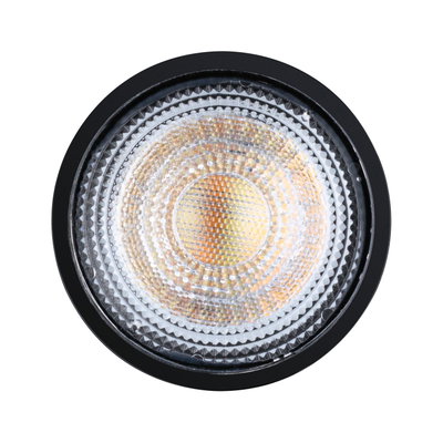 Round LED recessed spotlight glass with black frame for modern indoor lighting