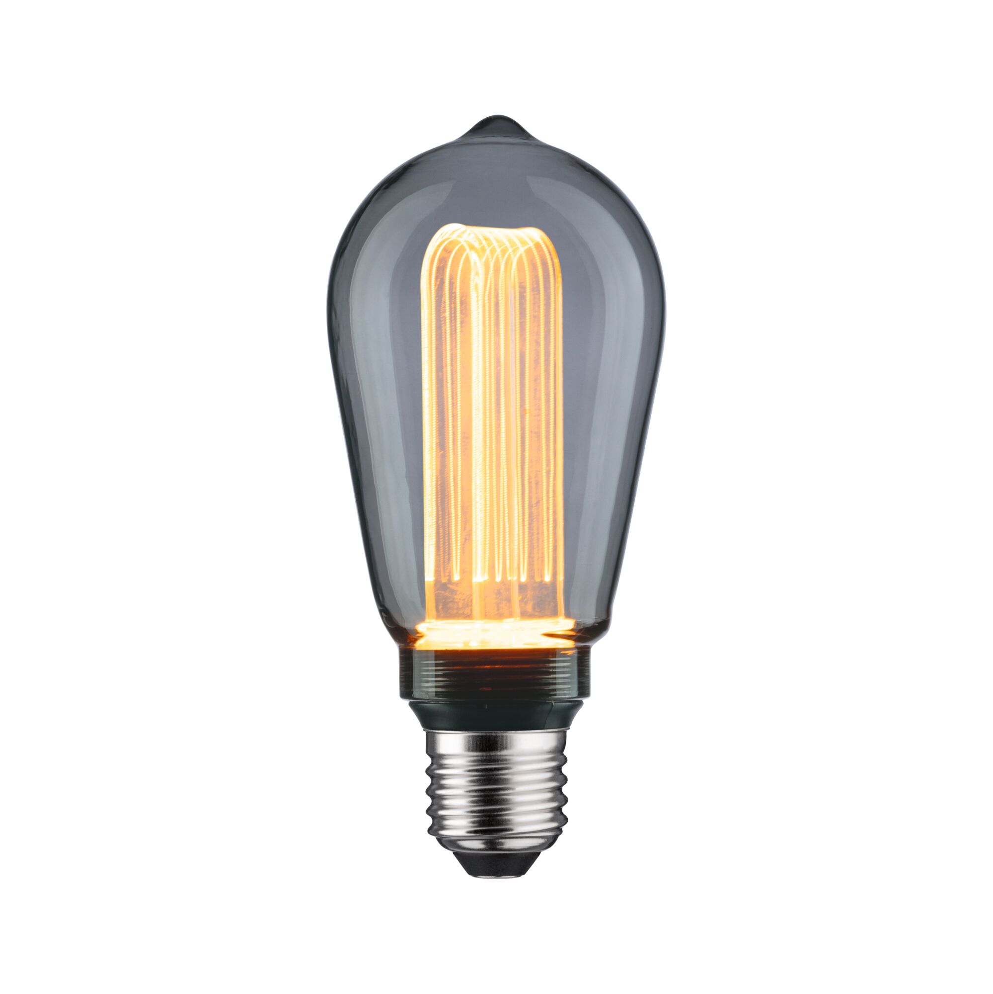 Vintage LED bulb with smoked glass and warm white light for decorative lighting solutions