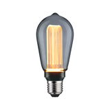 Vintage LED bulb with smoked glass and warm white light for decorative lighting solutions