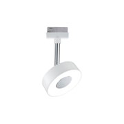 Moderner weißer LED-Deckenspot mit Chromstiel für flexible Beleuchtung im Wohnraum