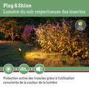 Éclairage de jardin avec lumière blanche chaude respectueuse des insectes pour un éclairage extérieur durable