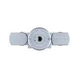 Grey plastic light connector with three terminals for LED lighting systems