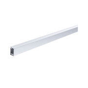 White aluminium LED strip profile with diffuser, designed for modern lighting installations
