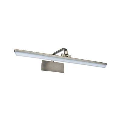 Applique LED moderne en métal brossé argenté pour fixation murale avec éclairage économique