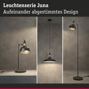 Leuchtenserie Juna mit schwarzer Metalloberfläche und abgestimmtem Design für moderne Innenbeleuchtung