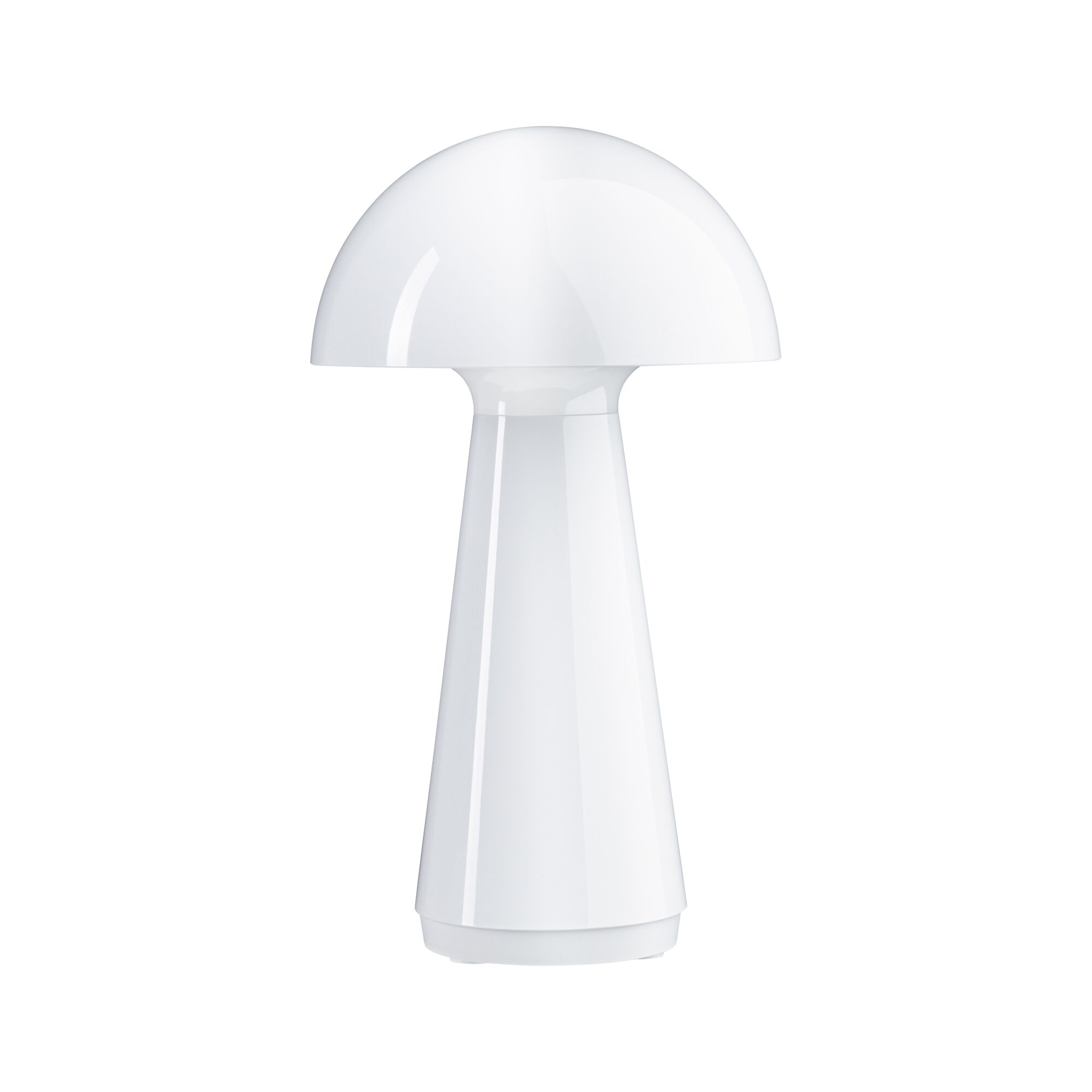 Modern white plastic mushroom-shaped table lamp for stylish room lighting