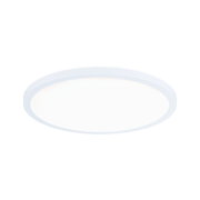 Plafonnier LED rond blanc avec cadre en plastique mat pour un éclairage économique